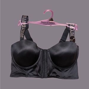 Juicy Couture Corset bra 34C studded removable straps rare black